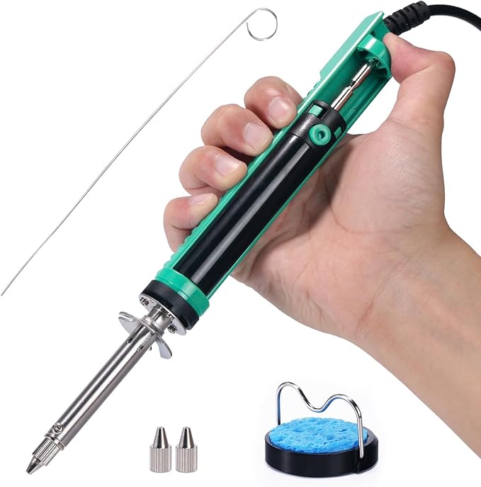YIHUA 929D-V Electric Desoldering Soldering Iron Solder Sucker Desoldering Pump Kit bundles with YIHUA 8858 IV Multi-Purpose Heat Gun for Crafting, Electronics Soldering and More