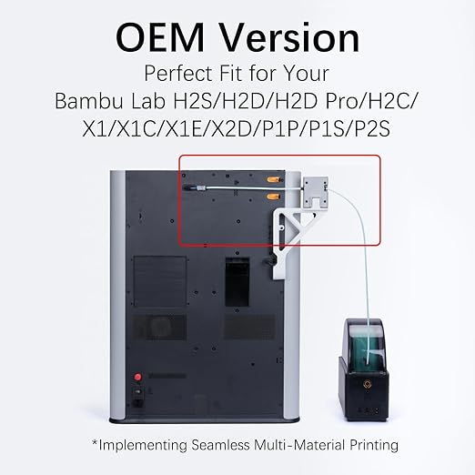 Original Bamboo TPU Feed Assist Module for X2D P2S H2D H2C H2S X1 X1C P1P P1S Official Flexible Filament Assist Kit with Closed Loop Control for 85A to 95A HF TPU,for Bambu Lab Upgraded Accessories