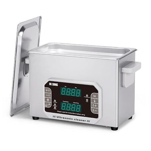 DK SONIC Professional Ultrasonic Cleaner 4L,120W Precision Ultrasonic Jewelry Cleaner with Timer,Heater&Touch Control, Multi-Application for Glasses,Chains,Watches (Include Basket)
