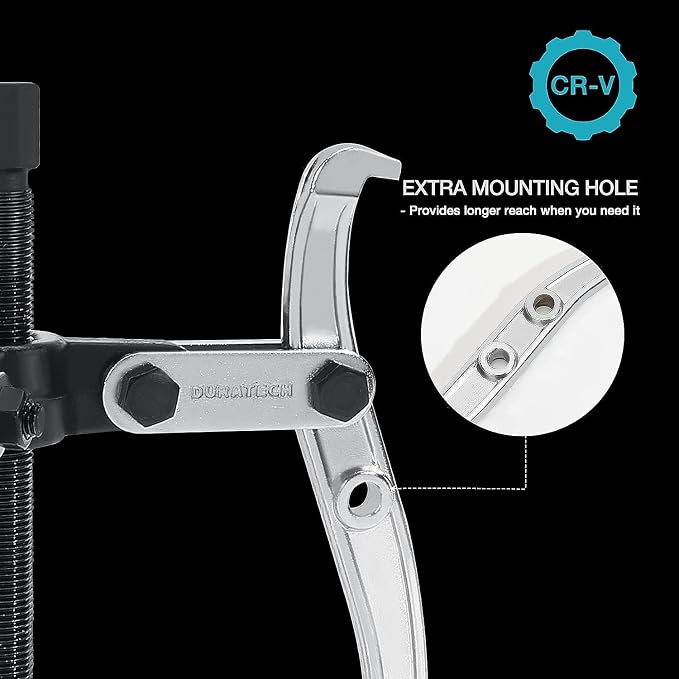 DURATECH 8-Inch 3-Jaw Gear Puller, Removal Tool for Gears, Pulleys, Bearings and Flywheels, Assembly Required, CR-V Steel