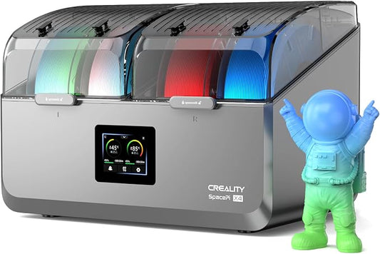 Creality Filament Dryer Box 4 Spool, SpacePi X4 3D Printer Filament Storage Box, Dual Independent Heating Chambers, Rapid Heating Up to 85℃, Active Dehumidification, for PLA,PETG,ABS,TPU,Nylon,etc