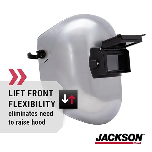Jackson Safety PL280 Pipeline Welding Helmet - Shade 10 Flip Front Welding Hood - ANSI Z87.1 - Made in USA (Multiple Headgear Styles and Colors)