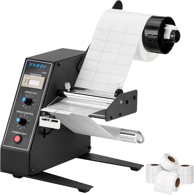 Automatic Label Dispenser,1150D,Automatic Label Separator,Label applicator, 110V,1-8m/min, Auto Counting Portable Label Applicator for Various Bottles Label Sizes