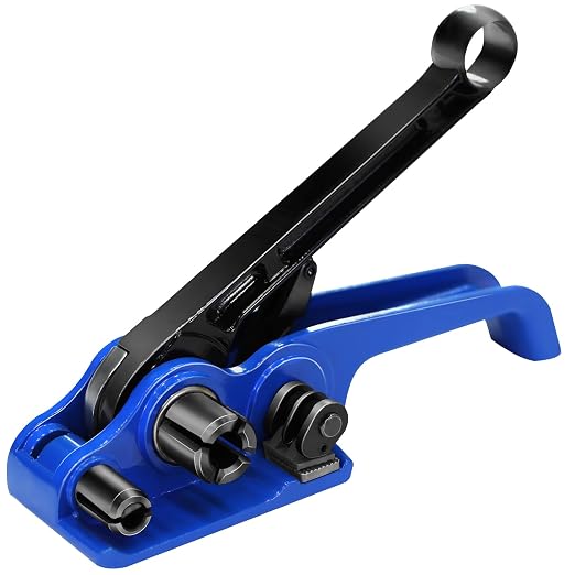 Heavy Duty Banding Strapping Tensioner & Cutter Manual Packaging Tools Windlass for 1/2"-3/4" Width Polyester Poly Strap(Bearing Swivle Mute)