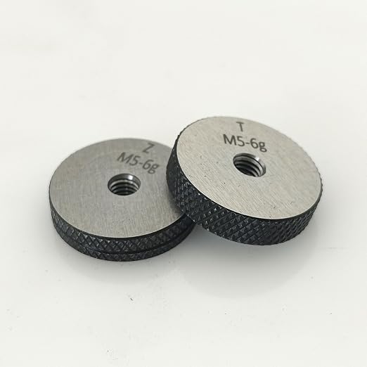 Tools Thread Ring Gauge M5-0.8 6g, for External Thread with NOT GO Side and GO Side，Two Piece