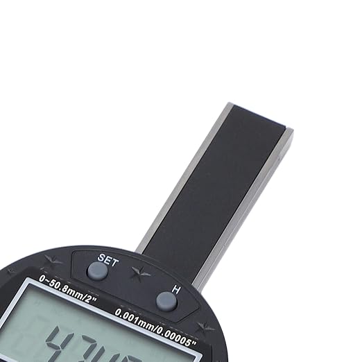 Electronic Depth Gauge 0-50.8mm/0-2in Micrometer with LCD Display and USB Data Transfer, High Precision Stainless Steel Digital Depth Measuring Tool