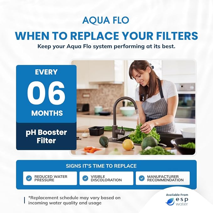 Aqua Flo 41407007 Quick Change pH Booster Filter for QCRO and QCUF 4-Stage Systems Remineralizes Water Raises pH Reduces Chlorine Taste and Odor | For QCRO and QCUF 4-Stage Systems, Remineralizes Water, Raises pH, Reduces Chlorine Taste and Odor
