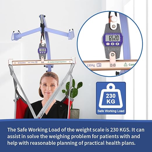 EZ Assistive Patient Weight Scale for Bedridden Patient,Universal Lift Scale for Hospital or Home Care,Safe Weight Load 500LBS