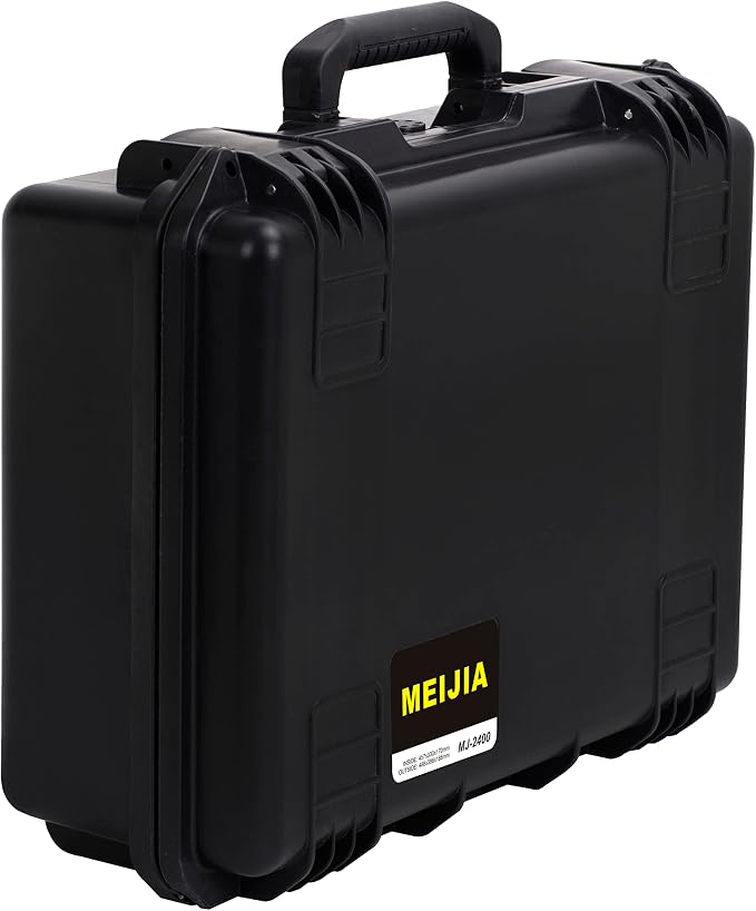 MEIJIA Premium Waterproof Hard Camera Case,Hard Case with customizable fit foam,Full Protection with Light&Convenient Design,Elegant Black (19.3"x15.25"x7.3")