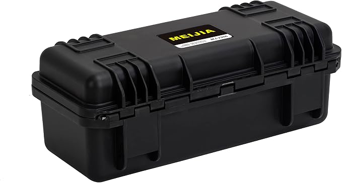 MEIJIA Premium Waterproof Hard Camera Case,Hard Case with customizable fit foam,Full Protection with Light&Convenient Design,Elegant Black (18.3"x8.4"x6.7")