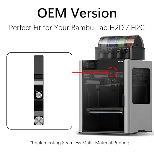 Original Bambu Lab Nozzle Shutoff for H2D and H2C, Genuine Idle Nozzle Seal Prevents Filament Flow During Dual-Nozzle Printing, High Temperature Resistant for Clean Multi-Color Prints