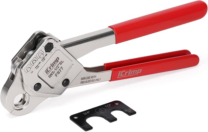 iCrimp Stainless Steel Pressing Sleeves Crimping Tool for PEX Pipe (1/2-Inch)