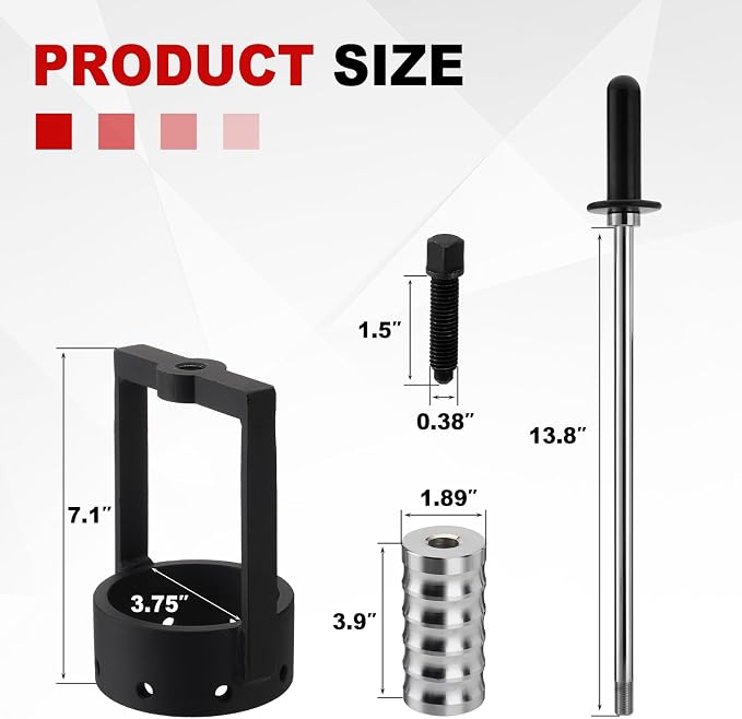 3.75" CV Axle Puller Tool with 8 Bolts, Axle Shaft Removal Tool, Slide Hammer Puller Set Heavy-Duty for UTV/ATV, Trucks