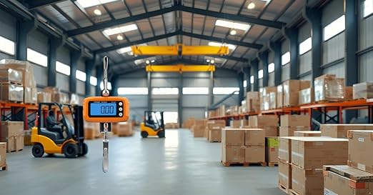 Klau 1000 kg 2000 lb Digital Crane Hanging Scale, Orange | Industrial Heavy Duty, Smart Hoist, For Home Farm Factory Hunting