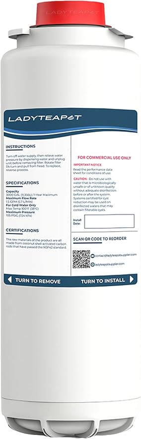 Water Filter Replacement Compatible With Elkay 51300C WaterSentry EWF3000, ezH20 Bottle Filling Stations (No Chip - 1 Pack)