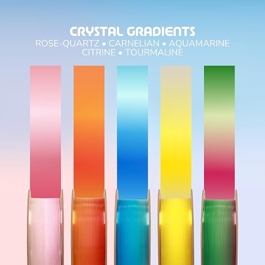 Polymaker Panchroma PLA Filament 1kg, Gradient 3D Printing Filament 1.75mm | Crystal Carnelian, Neatly Wound PLA for Easy Print & Smooth Feeding. Compatible with Bambu Lab & Most 3D Printers