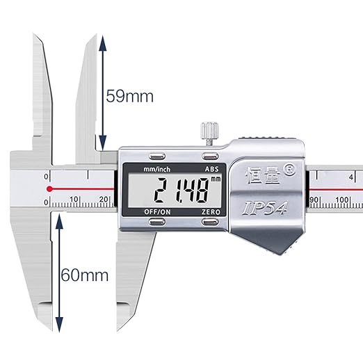 Long Upper Jaw Digital Caliper, Electronic Caliper Measuring Tool with Long Upper Jaw for Measuring Diameter of Deep Holes, 0-12"/300mm Measuring Range, 0.0005"/0.01mm Resolution (12 Inch)