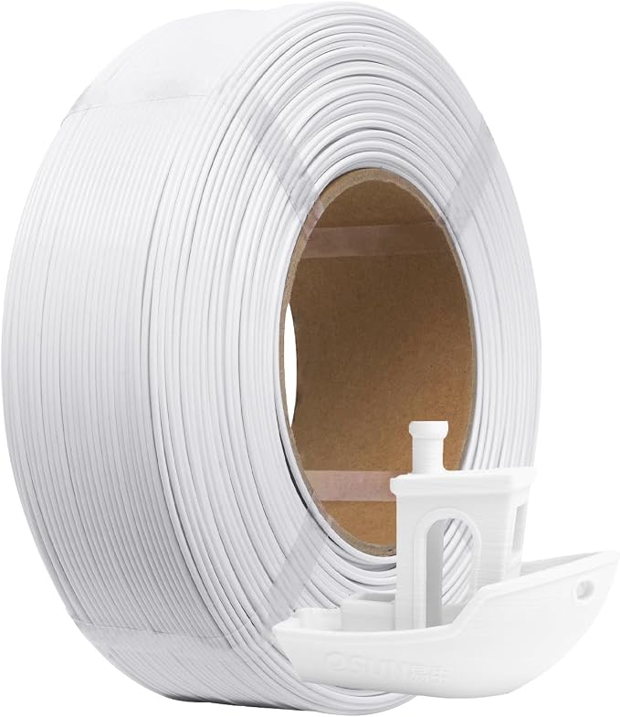eSUN PLA+ Refilament 1.75mm, 3D Printer Refill PLA Plus, Dimensional Accuracy +/- 0.03mm, 1KG Spoolless 3D Printing Filament for 3D Printers, Cold White