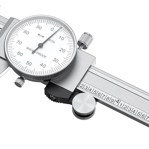HDLNKAK Dial Test Indicator with Magnetic Base Stand（90lbs /40kg), 0-0.03"x0.0005" Test Indicator, Dial Caliper 0.001” / Micrometer 0.001” and Stainless Steel Ruler