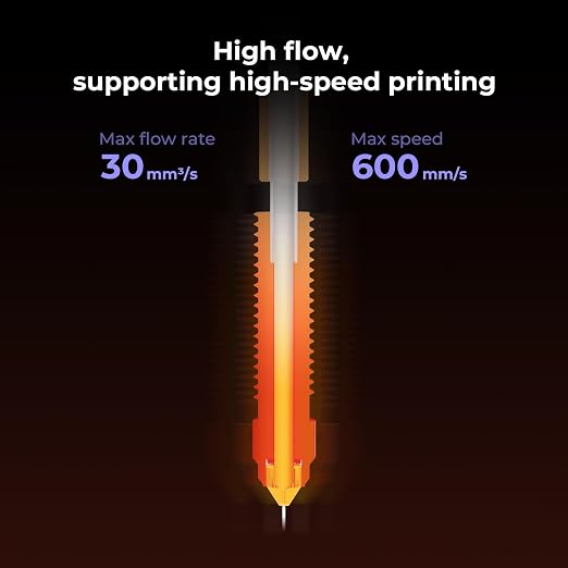 Creality K1C/K1 SE Nozzle Kit 4 PCS, High Flow Quick-Swap Nozzle Kit, Swift Installation, Tipped Copper&Titanium Alloy, for K1C/K1 SE/Ender 3 V3/ V3 Plus 3D Printer