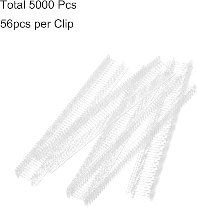 uxcell 5000pcs Standard Tagging Gun Fasteners 8mm Tagging Barbs Pins PP Plastic Tag for Price Tagging Gun, Clothing Tags Gun Attachments for Clothes Bag Fabric, Clear