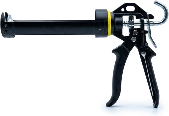 Heavy Duty Caulking Gun | 12:1 Manual Caulk Gun | 10oz Cartridges 300ml | No Drip Professional Calking for Painters, DIYers, Automotive, Contractors