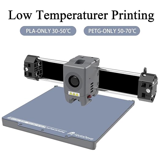 HzdaDeve Cool Plate for AD5X/5M/5M Pro Low Temperature Cold Build Plate No Heating No Glue Double Sided Smooth Board Sheet Bed PEI Heated Bed Spring Steel Platform for Flashforge 3D Printer (Grey)