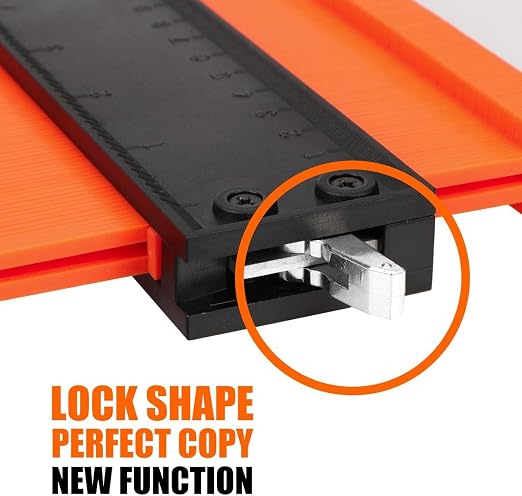 Contour Gauge (10 inches) Contour Tool with Adjustable Lock, Precise Shape replicator, Household Tool, Woodworking Tool, Christmas Gift (GTL-5)