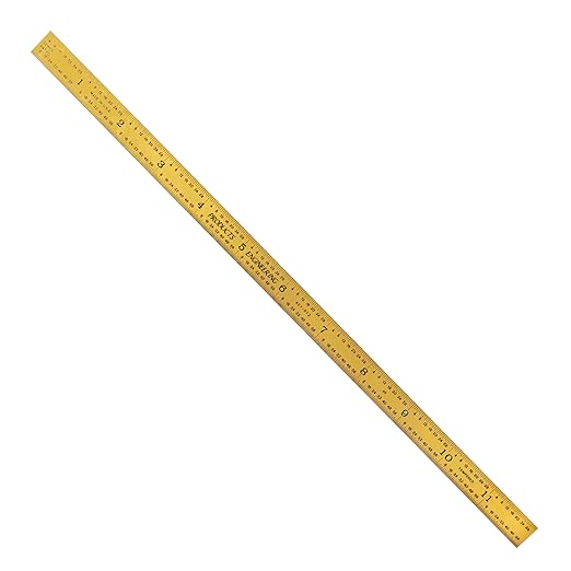 PEC Tools Flexible 12-inch Titanium Nitride (TiN) Coated High Precision Carbon Steel Machinist Rule, Extreme Scratch Resistant, Imperial Scale Graduations 1/8",1/16",1/32",1/64" (4R), Made in USA