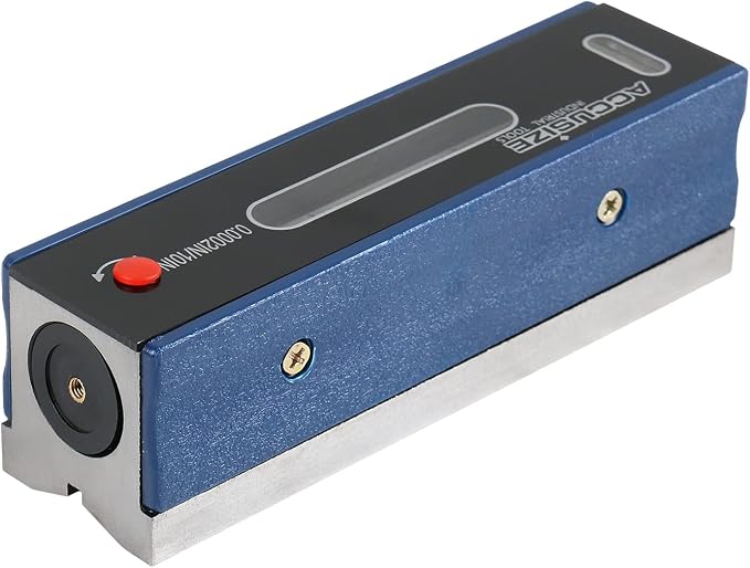 Accusize Industrial Tools 6 inch Master Precision Level in Fitted Box, Accuracy 0.0002''/10'', S908-C684 | Accuracy 0.0002"/10", V-Groove Base, Cross Test Vial, Insulating Grip, Cast Iron