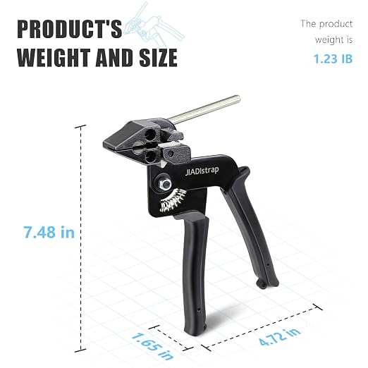 Heavy Duty Banding Strapping kit Contain 100Pcs 0.18"x 11.8" 304 Stainless Steel Zip Ties Self-Locking & Tensioner with Cutter Tool Glove