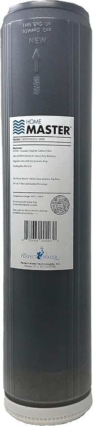 Home Master CsetBB2SmgCC Whole House Replacement Filter Set, 4-layer Sediment 25 to 1 micron, Heavy Duty Up-flow KDF85 Catalytic Carbon, 2 orings & grease