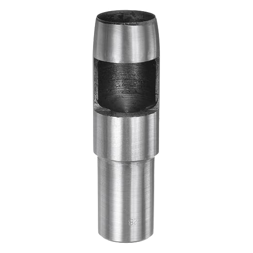 HARFINGTON Hollow Punch for Leather 28mm Round Hole Punch Tool for Belt Puncher Carbon Steel Single Punch for Watch Belts Cut Leather Craft Rubber Paper Fabric Plastic Soft Material