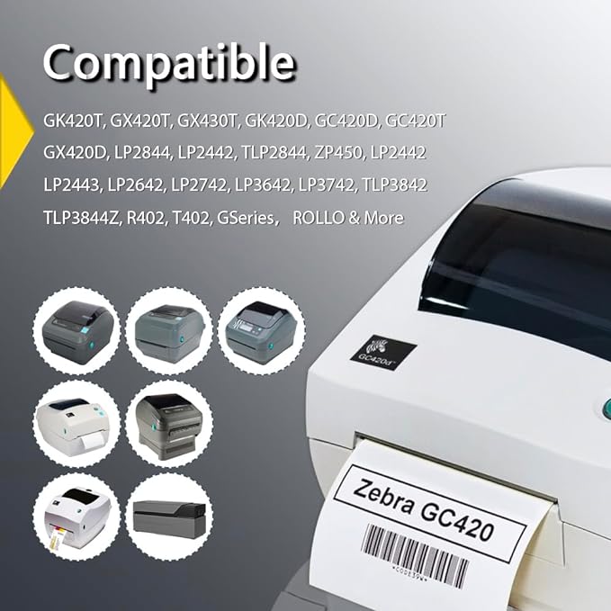 BETCKEY - 2" x 1" (51 mm x 25 mm) UPC Barcode & Address Labels Compatible with Zebra & Rollo Label Printer,Premium Adhesive & Perforated [2 Rolls, 2600 Labels]