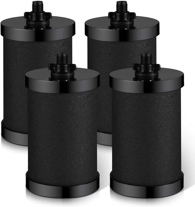 2387 Pro Filter Replacement, NSF Certified for Alexapure 2387 Pro Water Filter, 5,000 Gallon Throughput Capacity Compatible with Alexapure Pro Water Filtration System, 4 Pack Black