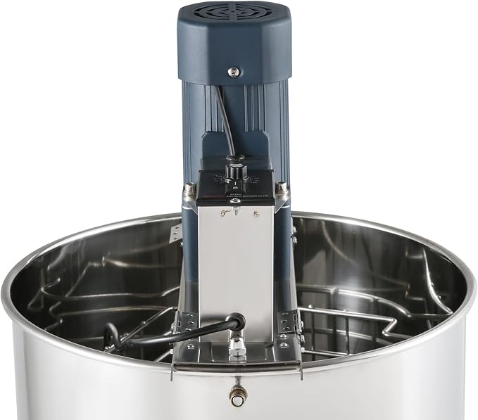 VEVOR Electric Honey Extractor, 2/4 Frame Stainless Steel Beekeeping Extraction, Honeycomb Drum Spinner with Transparent Lid, Apiary Centrifuge Equipment with Height Adjustable Stand