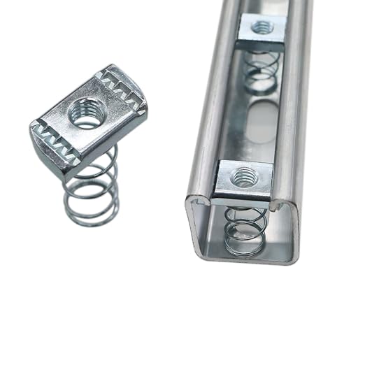 (100) Strut Channel Nuts, 3/8-16 Spring Channel Nuts with Zinc Electroplate Finish, Long Spring Nuts Great for Use with Strut Channel (100 Pack)