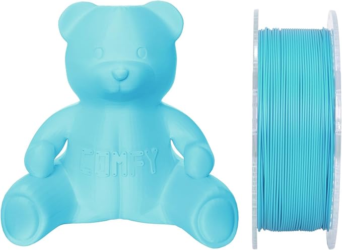 Certified Food Grade PLA+ 3D Printer Filament - CARBON by Comfy Materials - Lab Tested FDA Compliant Food Safe, 1.75mm, 1kg, Accuracy: +/- 0.02 (Matte Ice Blue)