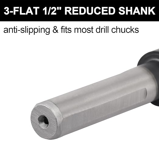 3/4 Cobalt Drill Bit for Metal and Hardened Steel, 1/2 Inch Reduced Shank M35 HSS Twist Heavy Duty Drill Bits, with Index Storage Case