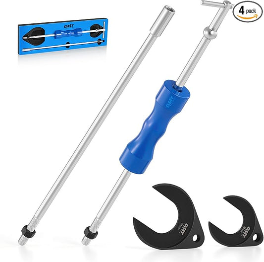 Orion Motor Tech CV Axle Removal Tool, 4-Pc Axle Puller Set with Slide Hammer | Heavy-duty 4-pc set includes slide hammer, 50 & 64mm forks. Compatible with Ford Taurus, Mercury Sable, Lincoln Navigator