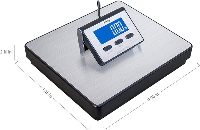 Acteck A-BC200 200LB x 0.2 OZ Digital Heavy Duty Shipping Postal Scale, Stainless Steel