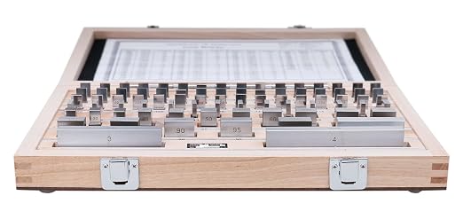 Accusize Steel Gage Block Set, Grade AS-2, 81 Pc, P900-S583 | ASME B89.1.9-2002, Hardened Steel, Corrosion-Resistant, with Certificate of Inspection