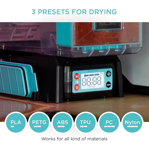 Polymaker PolyDryer Box XL 2-Pack - Airtight Filament Storage Box with Hygrometer | Moisture Proof Container for PLA PETG ABS ASA TPU PVB PA/Nylon | Fits 1.75mm/2.85mm/3.00mm Up to 3kg Spool