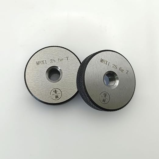 Tools Thread Ring Gauge M8-1.25 6g, for External Thread with NOT GO Side and GO Side，Two Piece