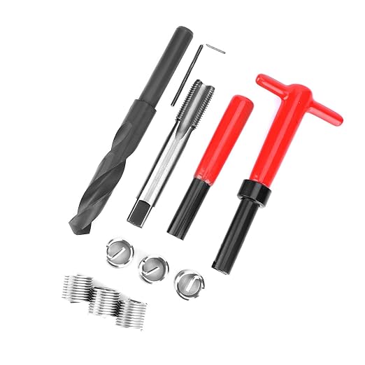 11Pcs Thread Repair Kit,M16x1.5 Length 1.5D Stainless Steel Twisted Drill Tap Wrench Threaded Insert Tool,Metric-Imperial Units Conversion Helicoil Repair Kit