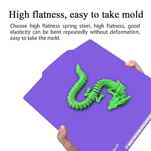 HzdaDeve Cool Plate for Creator 5 Cold Build Plate No Heating No Glue Double Sided Smooth Board Low Temperature PEI Sheet Heated Bed Spring Steel Platform for Flashforge Creator 5 Pro (Purple)