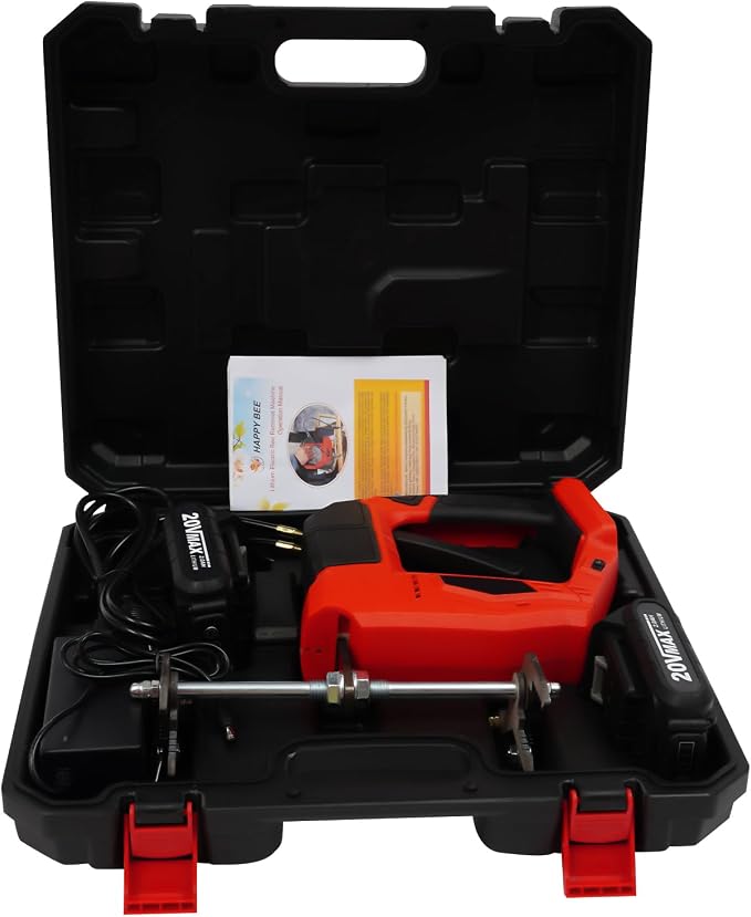 Electric Bee Shaker, 4 Speeds Electric Bee Remover 150W Electric Honey Extractor Honey Spinner with Charger & Storage Box, 2700r/min Handheld Bee Shaker Beehive Frame Shaking Machine