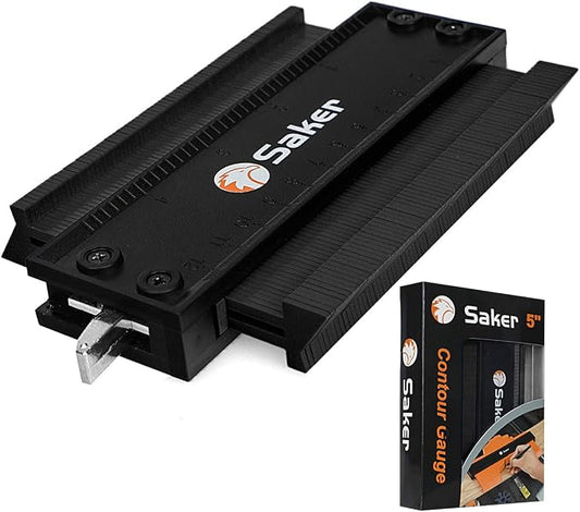 Saker Contour Gauge Profile Tool- Adjustable Lock-Precisely Copy Irregular Shape Duplicator - Must Have Tool for DIY Handyman, Construction (5INCH)