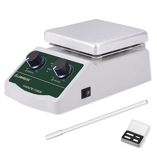 300℃/ 572℉ Magnetic Stirrer Hot Plate 2L Heated Mixer 2000RPM Lab Stirring W/Stir Bar Recycler Set(Non Digital)