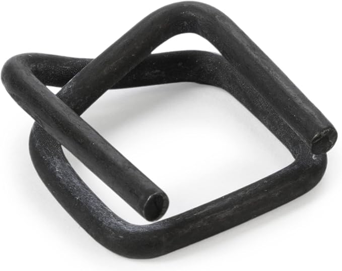 Cord Strapping Buckles 1/2", Pack of 1000 - Heavy-Duty Metal Buckles with Phosphate Coating for Woven Cord Strapping - Reusable Metal Wire Buckle for Strapping - SKU BP-12 by IDL Packaging